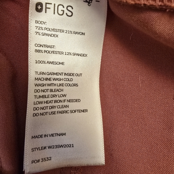 {XXL} Figs Livingston Scrub Drawstring Pants in Mauve for Women's - Picture 9 of 12